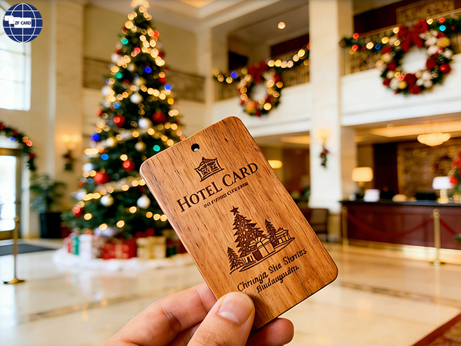 Tarjetas clave del Hotel de madera de Navidad: una mezcla de fiesta, inteligencia y elegancia