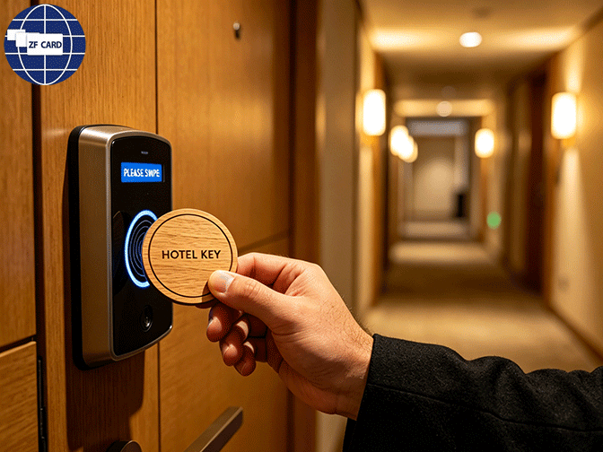 La protección del medio ambiente y la inteligencia coexisten: las tarjetas de madera circulares del Hotel potencian las mejoras de la marca del Hotel